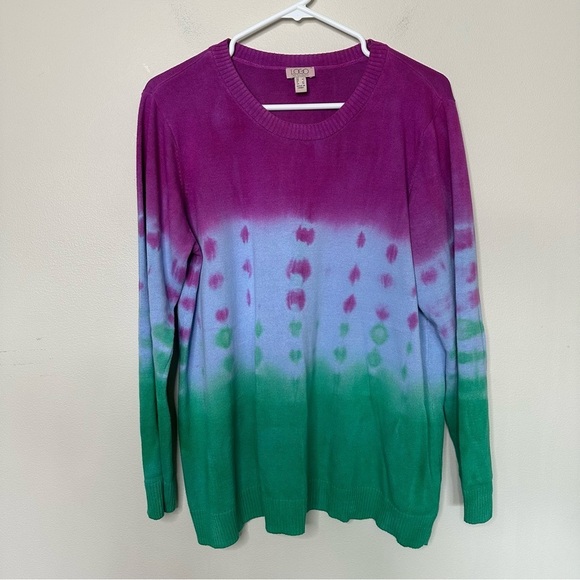 LOGO by Lori Goldstein Hand Tie Dye Sweater - Picture 2 of 5